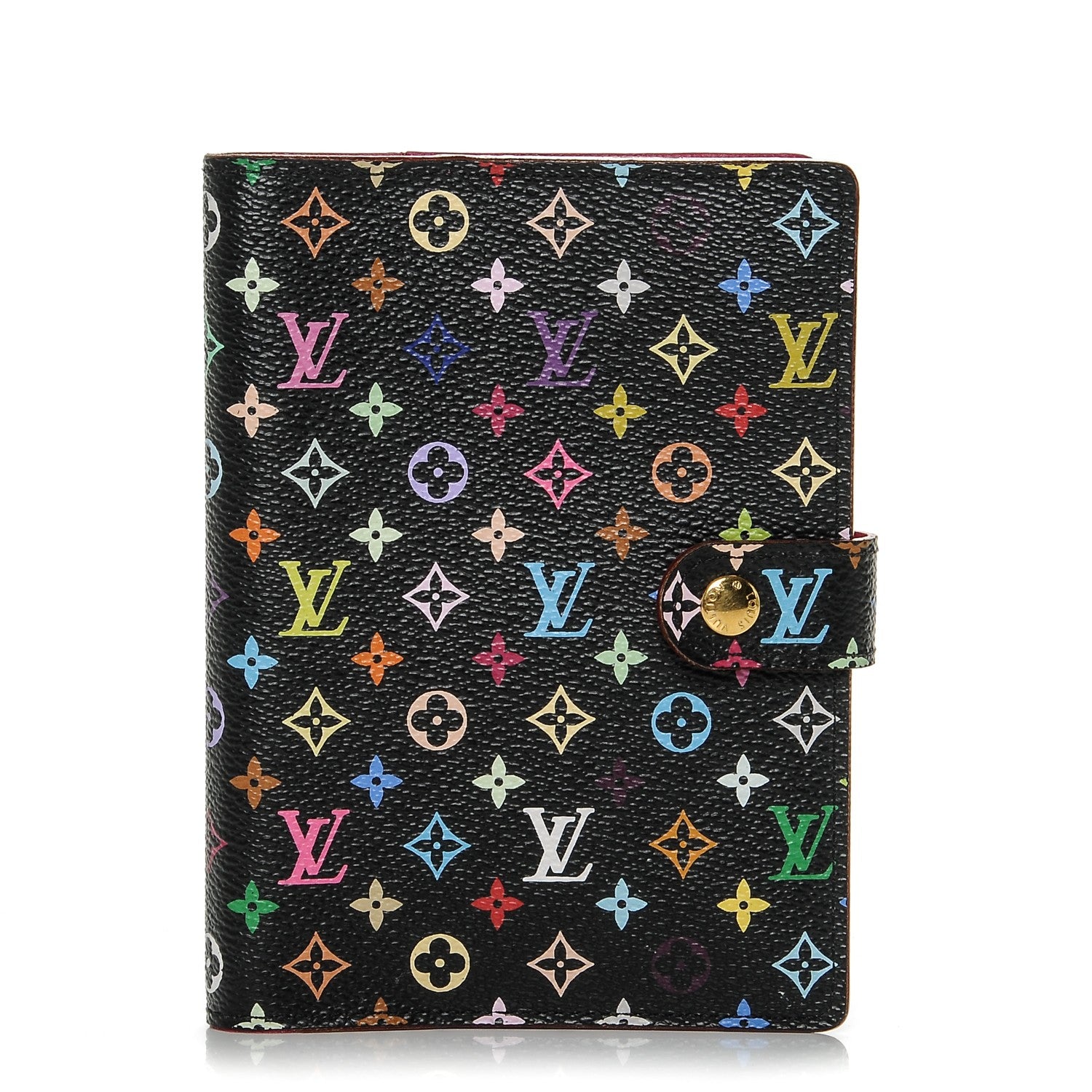 Louis Vuitton Monogram Multicolor Small Ring Agenda Cover Black Grenade 1 of 6