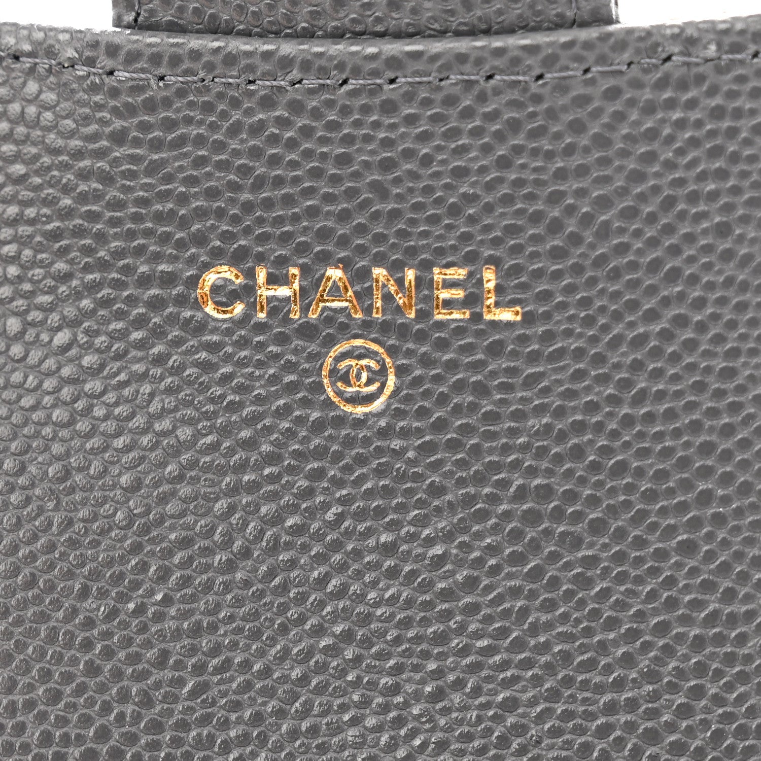 Chanel Caviar Quilted Flap Card Holder Wallet Dark Grey 6 of 9