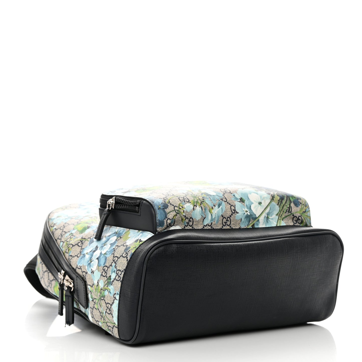 GG Supreme Monogram Blooms Medium Day Backpack Beige Blue Navy