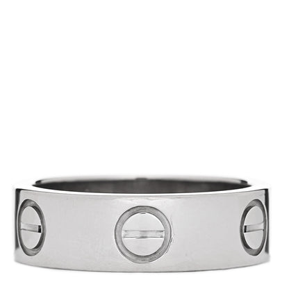 Cartier 18K White Gold 5.5mm LOVE Ring 49 4.75 3 of 4