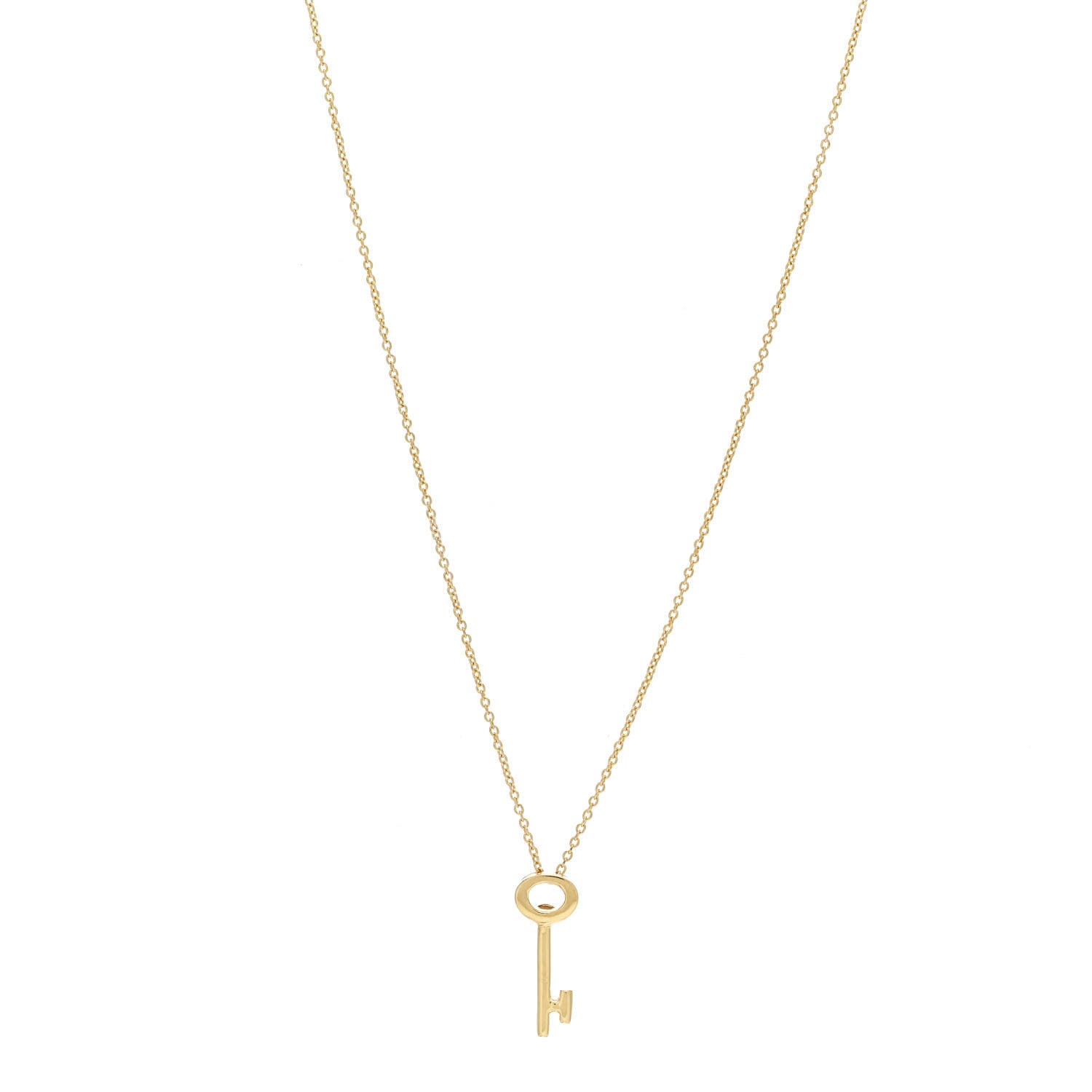 Roberto Coin 18K Yellow Gold Tiny Treasures Key Pendant Necklace 1 of 4