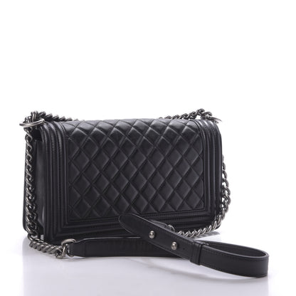 Chanel Calfskin Quilted Medium Boy Flap Black 3 of 10