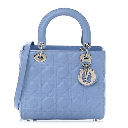 Christian Dior Lambskin Cannage Medium Lady Dior Light Blue 1 of 14