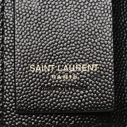 Saint Laurent Grain de Poudre Monogram Slim Key Case Black 7 of 10