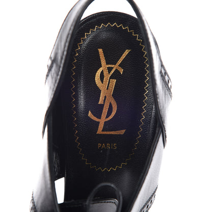 Saint Laurent Calfskin Tribute Tripon 105 Platform Sandals 38.5 Black 7 of 8