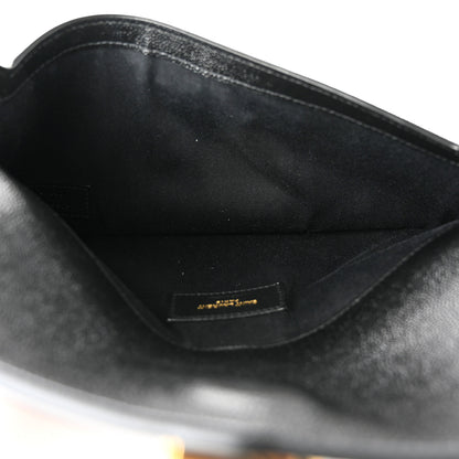 Saint Laurent Grain De Poudre Uptown Pouch Black 5 of 7