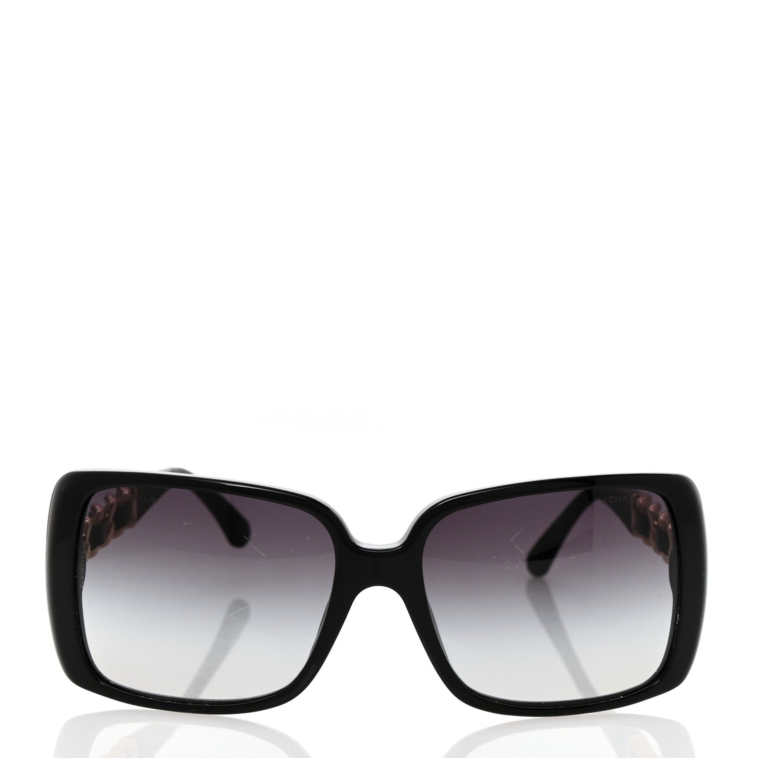 Chanel Acetate Metal Polarized Chain Square Sunglasses 5305 Black 2 of 8