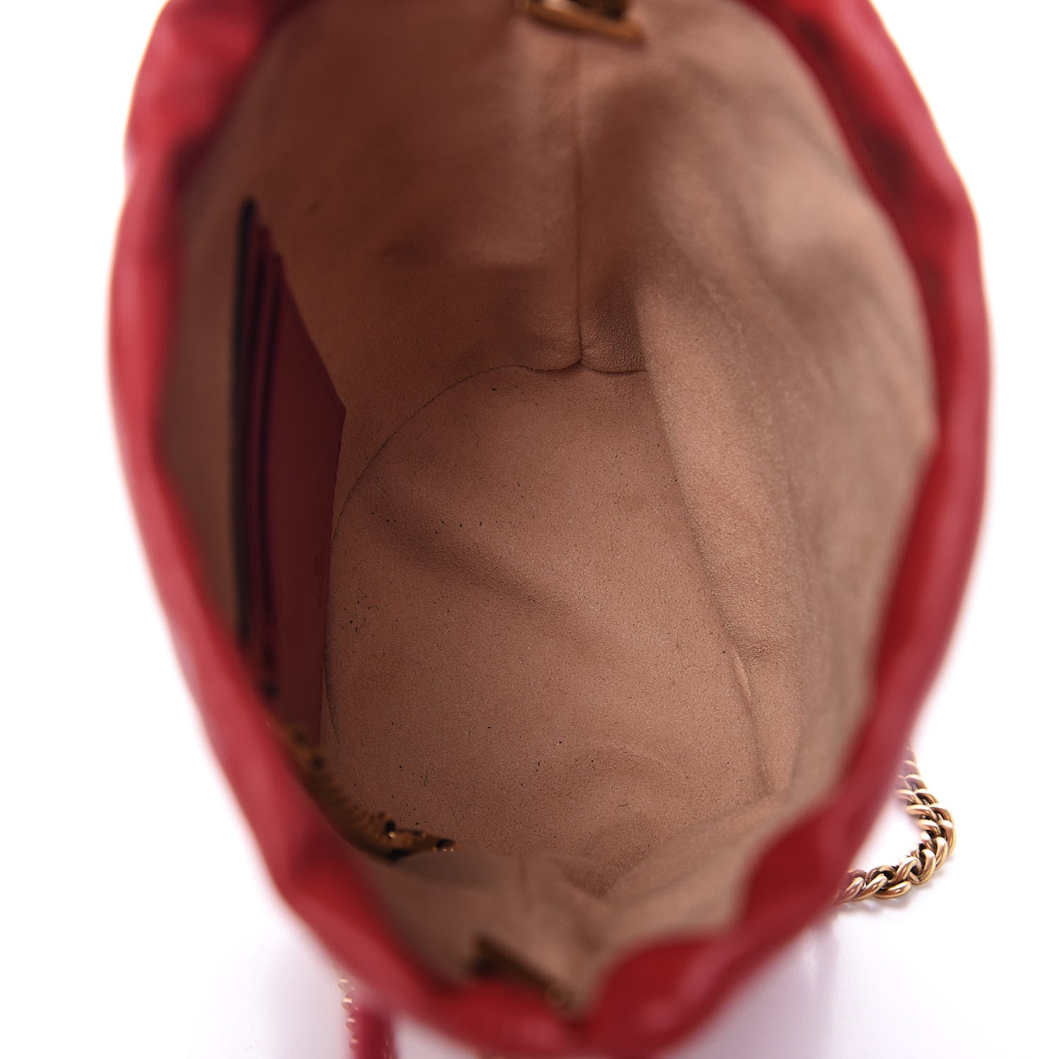 Gucci Calfskin Matelasse Mini GG Marmont 2.0 Bucket Bag Hibiscus Red 5 of 9