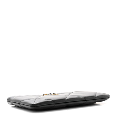 Chanel Lambskin Quilted Small Chanel 19 Pouch Black 4 of 9