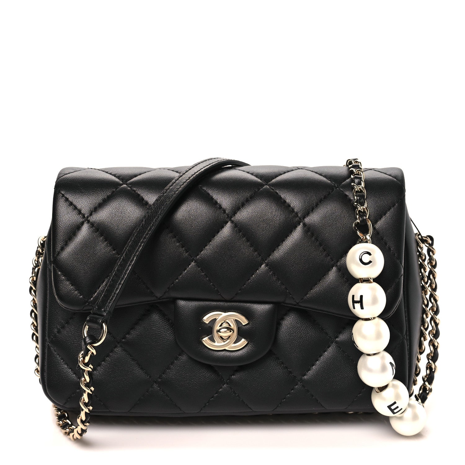 Chanel Lambskin Quilted Small My Precious Flap Black 1 of 8