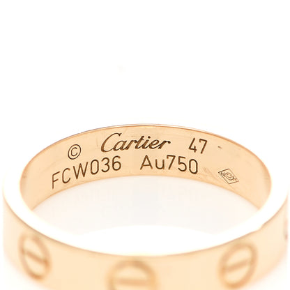 Cartier 18K Yellow Gold 3.5mm LOVE Wedding Band Ring 47 4 4 of 5