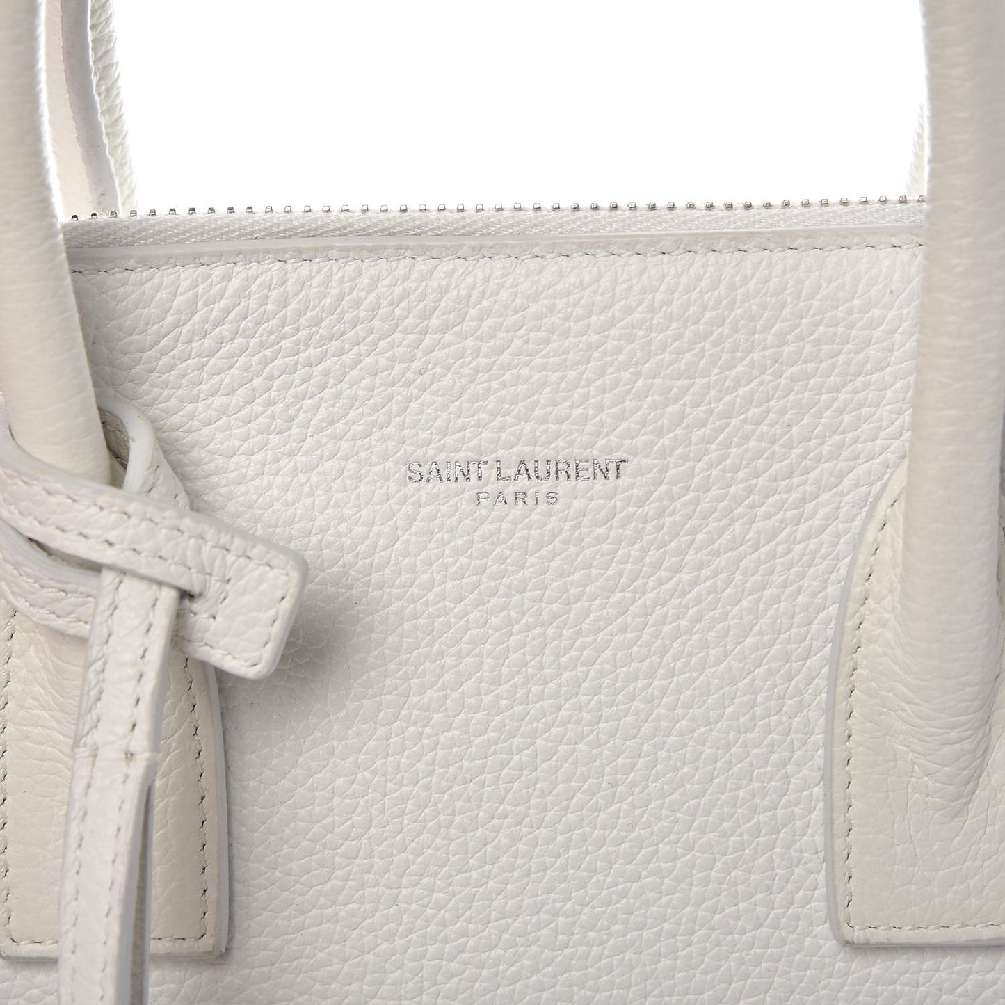 Grained Calfskin Baby Supple Sac De Jour White