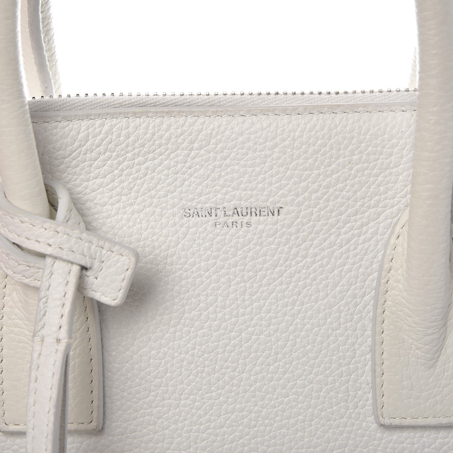 Saint Laurent Grained Calfskin Baby Supple Sac De Jour White 7 of 10