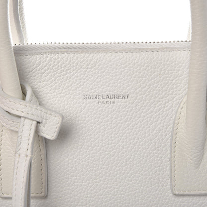 Saint Laurent Grained Calfskin Baby Supple Sac De Jour White 7 of 10