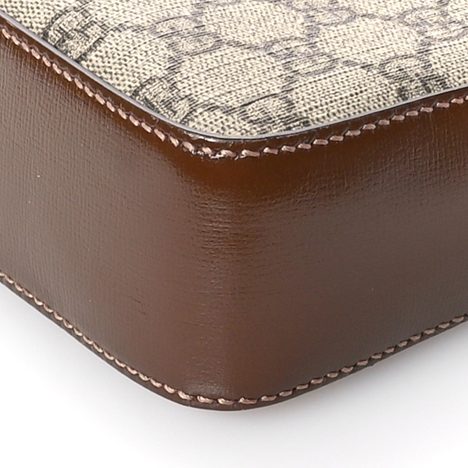 Gucci GG Supreme Monogram Azalea Calfskin Retro Interlocking G Messenger Shoulder Bag Beige Ebony Brown Sugar 10 of 10