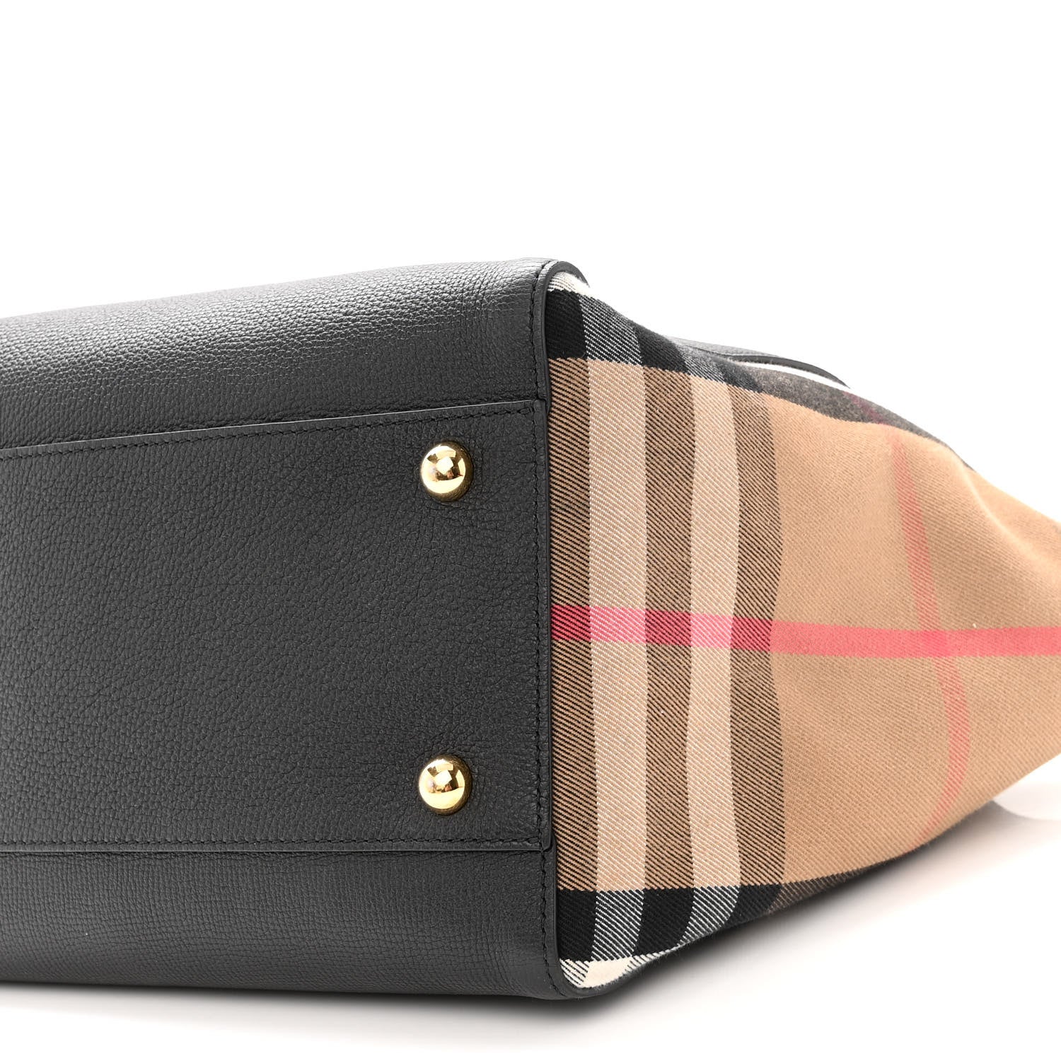 Burberry Grainy Calfskin House Check Small Canterbury Black 9 of 11