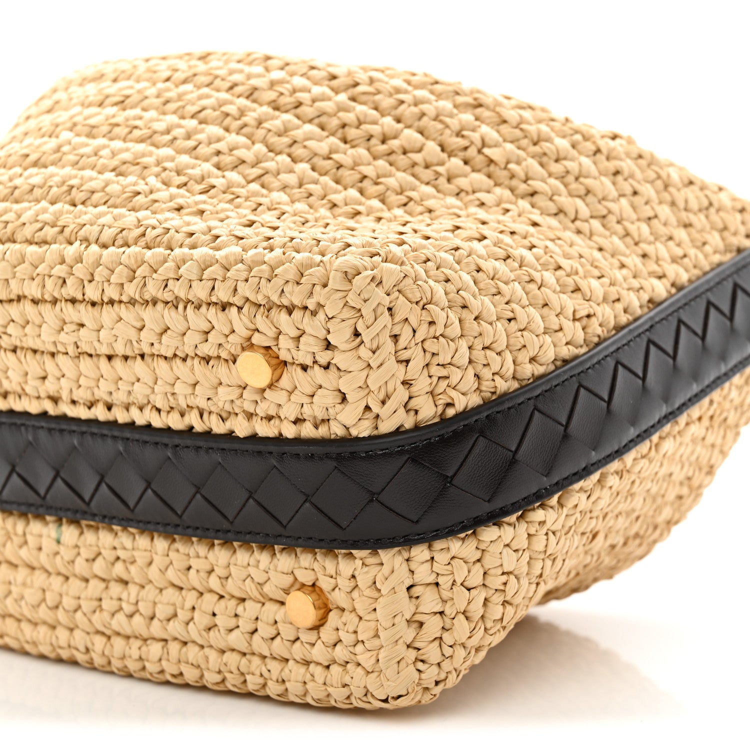 Bottega Veneta Raffia Woven Nappa Intrecciato Mini Wallace Natural Fondant 10 of 10