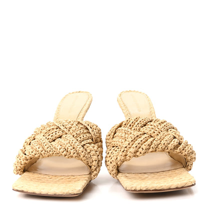 Bottega Veneta Raffia Intrecciato Lido Mule 90 Sandals 41.5 Cane Sugar 3 of 9