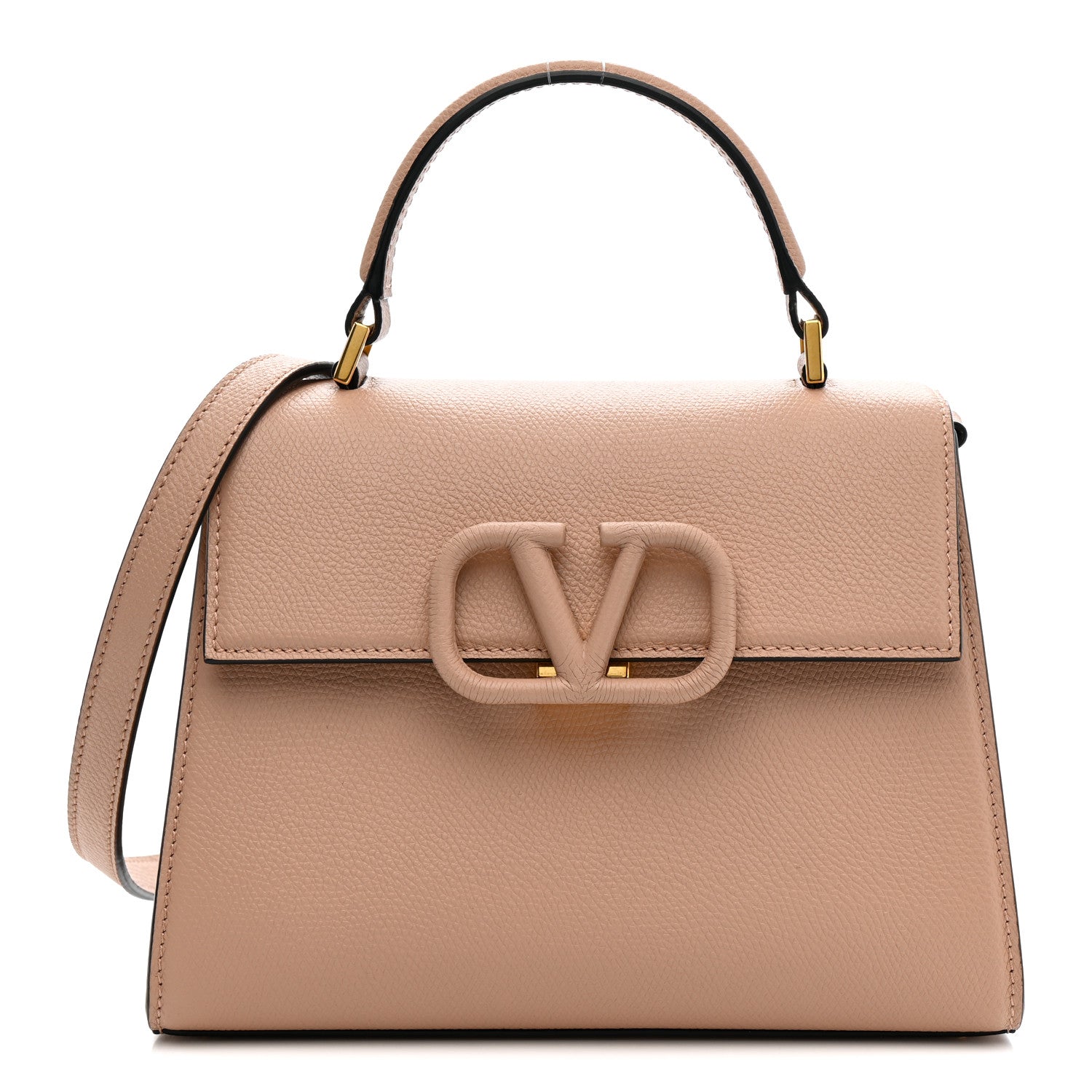 Valentino Garavani Grainy Calfskin Small VSling Top Handle Bag Poudre 1 of 9