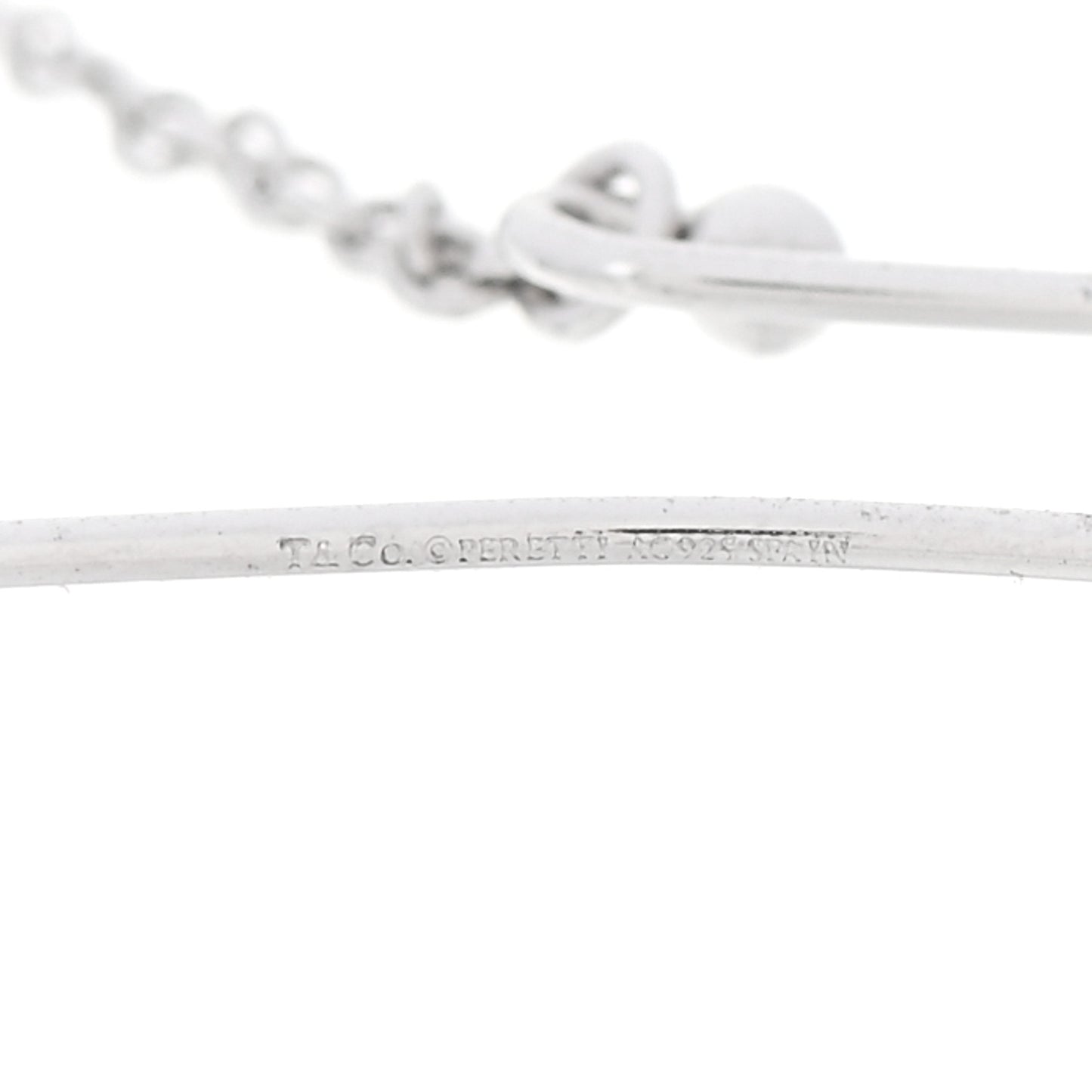 Sterling Silver Diamond .10ct Elsa Peretti Diamonds by the Yard Drop Earrings