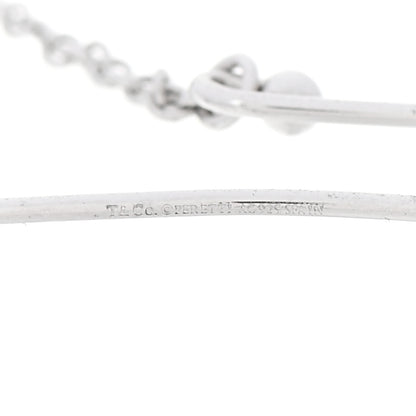 Tiffany Sterling Silver Diamond .10ct Elsa Peretti Diamonds by the Yard Drop Earrings 3 of 4