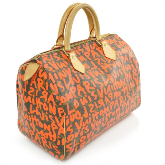Louis Vuitton Monogram Graffiti Speedy 30 Orange 3 of 9