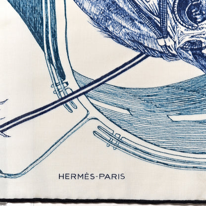 Hermes Wool Silk Route 24 Scarf 140 3 of 9