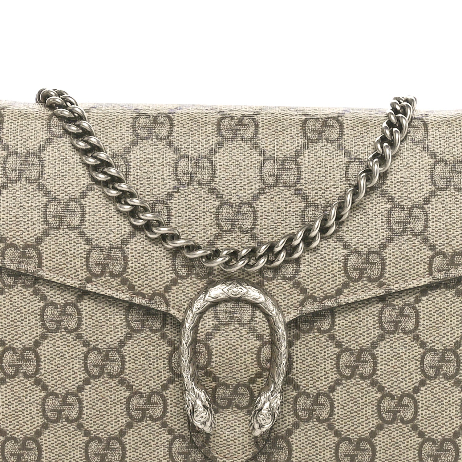 Gucci GG Supreme Monogram Mini Dionysus Chain Wallet Beige Taupe 5 of 10