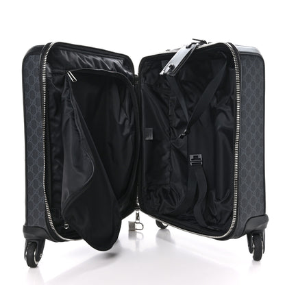 Gucci GG Supreme Monogram Gran Turismo Suitcase Black Grey 4 of 10