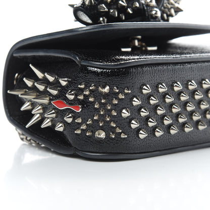 Christian Louboutin Jurassic Calfskin Spikes Sweety Charity NV Crossbody Bag Black Silver 8 of 13