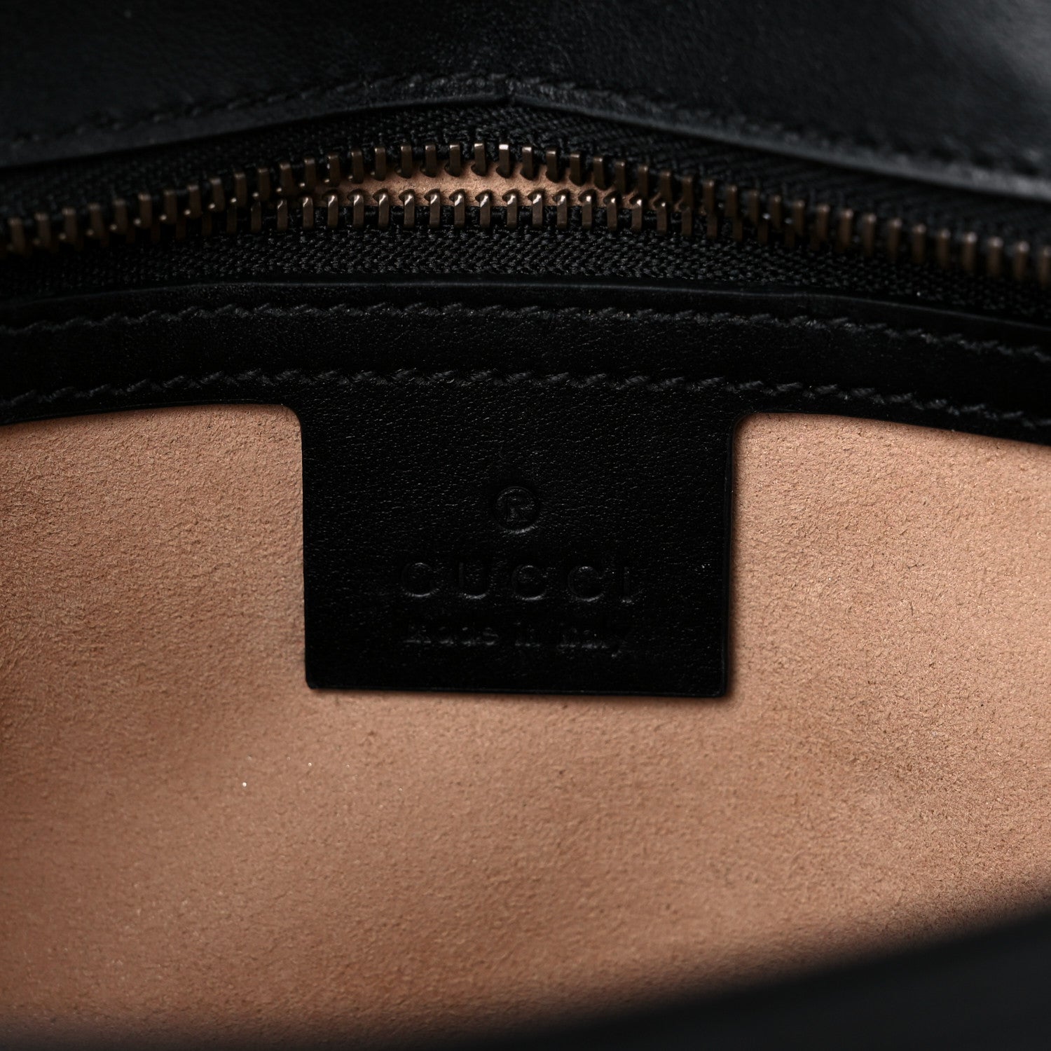 Gucci Calfskin Matelasse Small GG Marmont Shoulder Bag Black 6 of 12