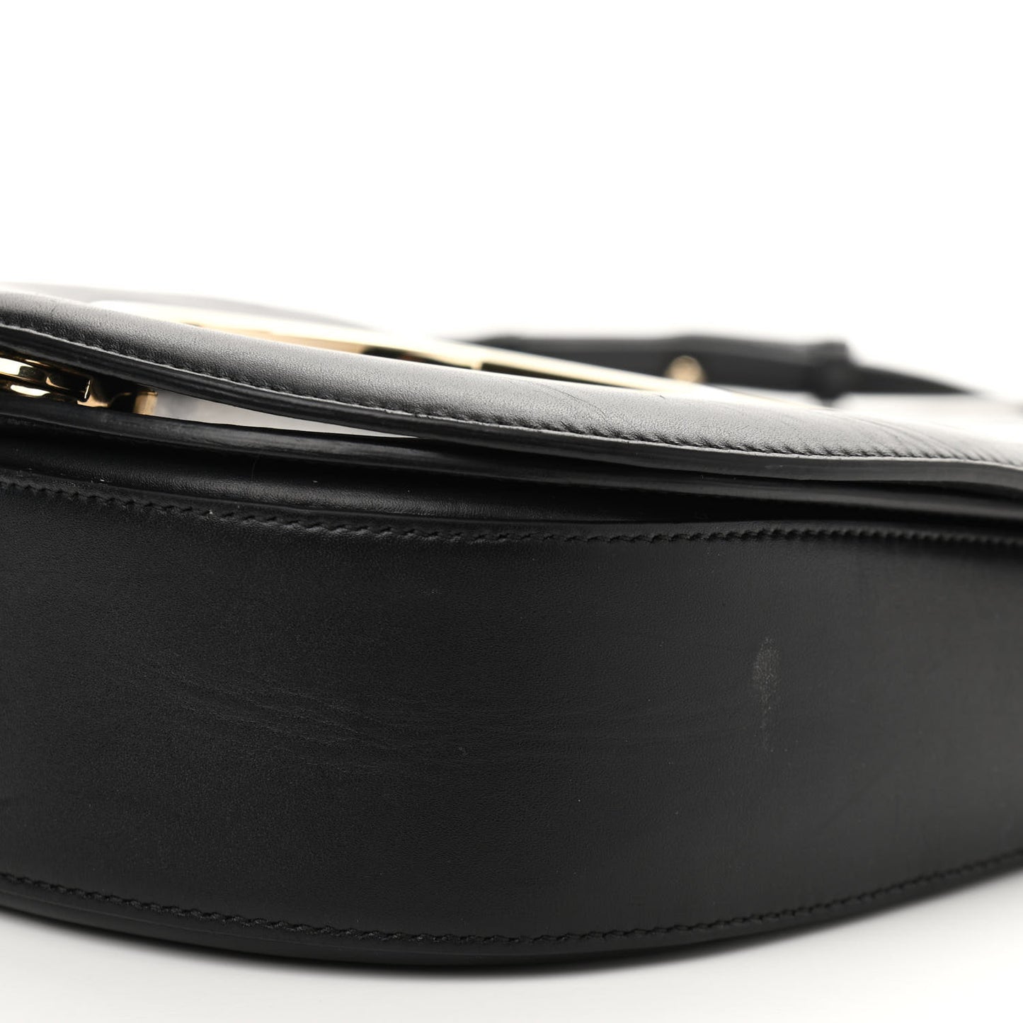 Calfskin Small Vela Flap Bag Black