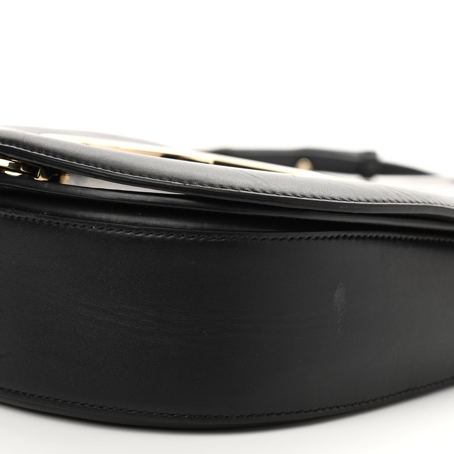 Salvatore Ferragamo Calfskin Small Vela Flap Bag Black 9 of 12