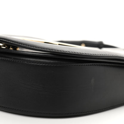 Salvatore Ferragamo Calfskin Small Vela Flap Bag Black 9 of 12