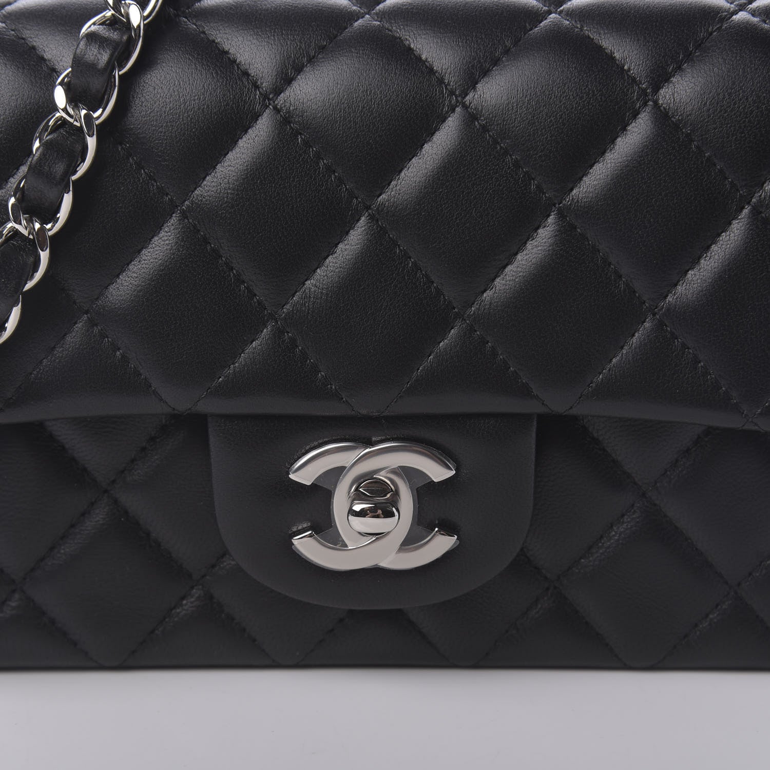 Chanel Lambskin Quilted Mini Rectangular Flap Black 10 of 10