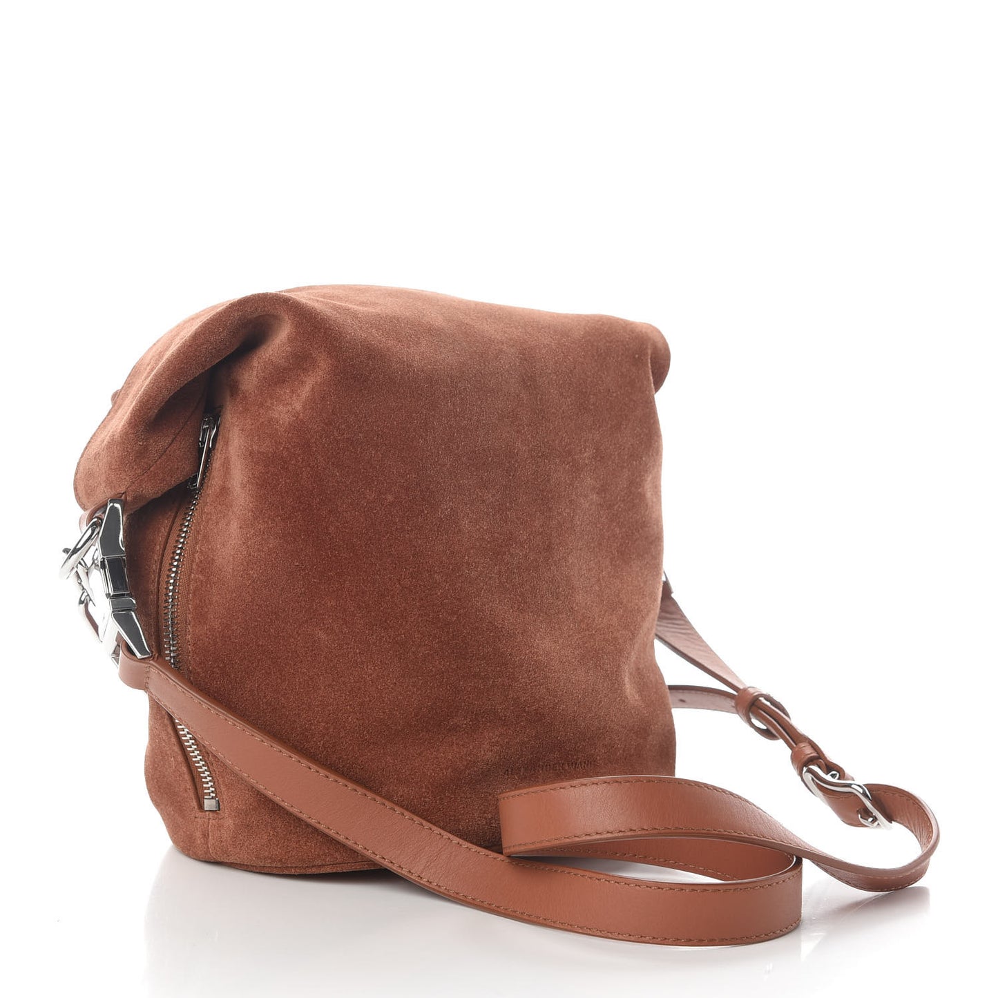 Suede Attica Chain Dry Sack Bucket Bag Terracotta