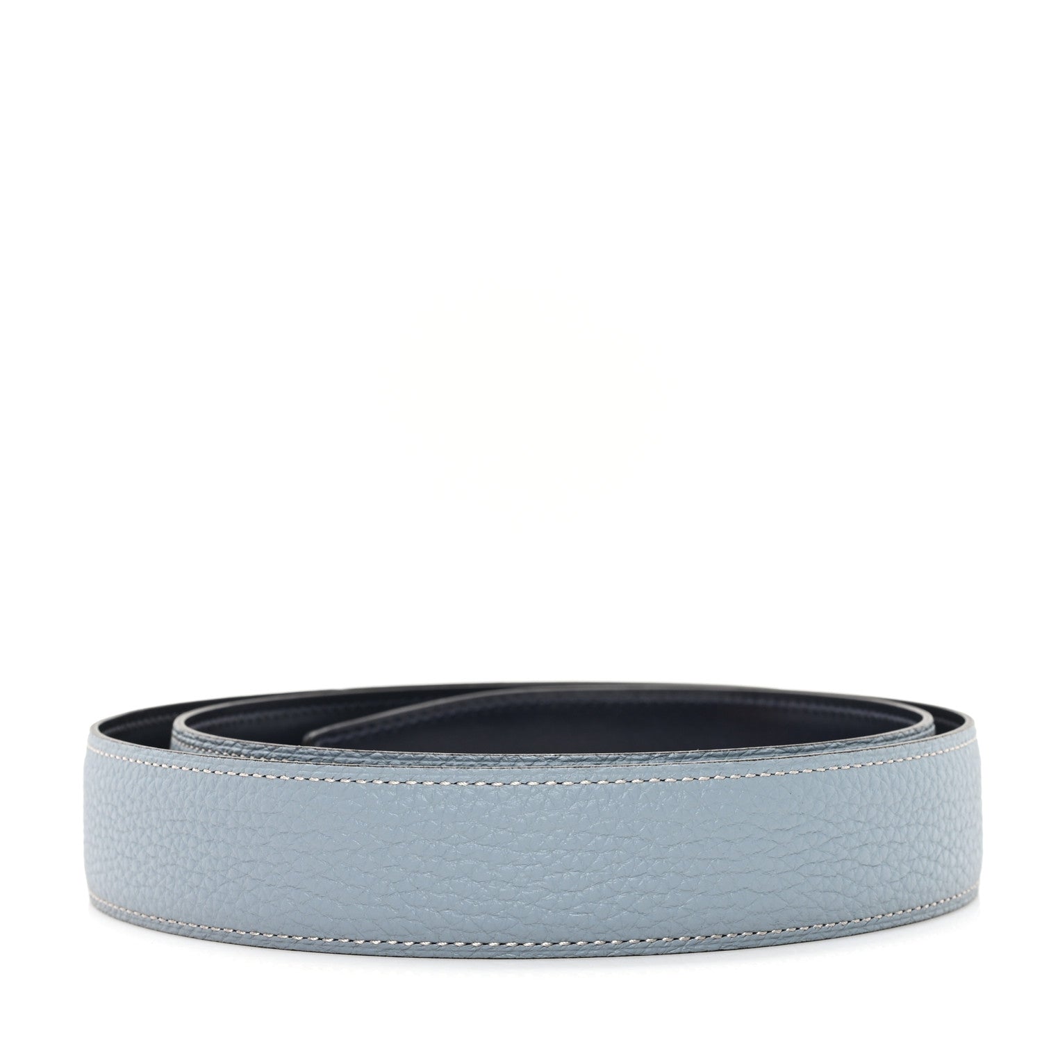Hermes Box Togo 32mm Belt Strap 90 36 Marine Bleu Ciel 2 of 5