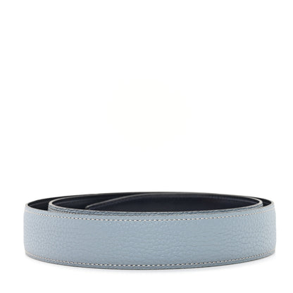 Hermes Box Togo 32mm Belt Strap 90 36 Marine Bleu Ciel 2 of 5