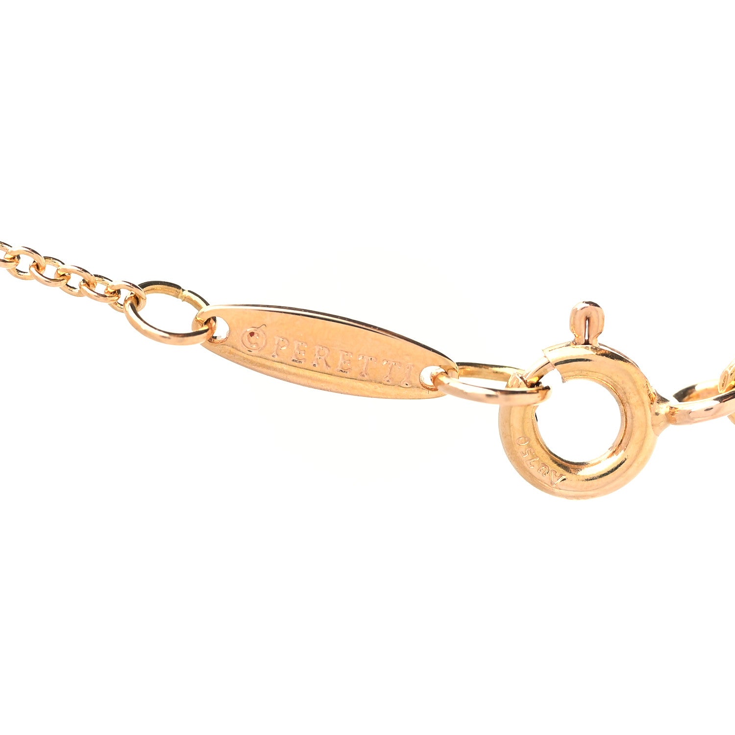 Tiffany 18K Rose Gold Diamond .03ct Elsa Peretti Diamonds by the Yard Pendant Necklace 3 of 6