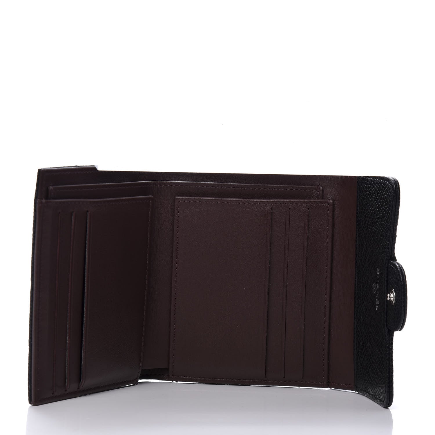 Chanel Caviar Quilted Compact Flap Wallet Black 5 of 7