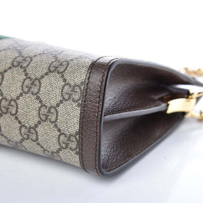 Gucci GG Supreme Monogram Web Small Ophidia Chain Shoulder Bag Brown 9 of 9