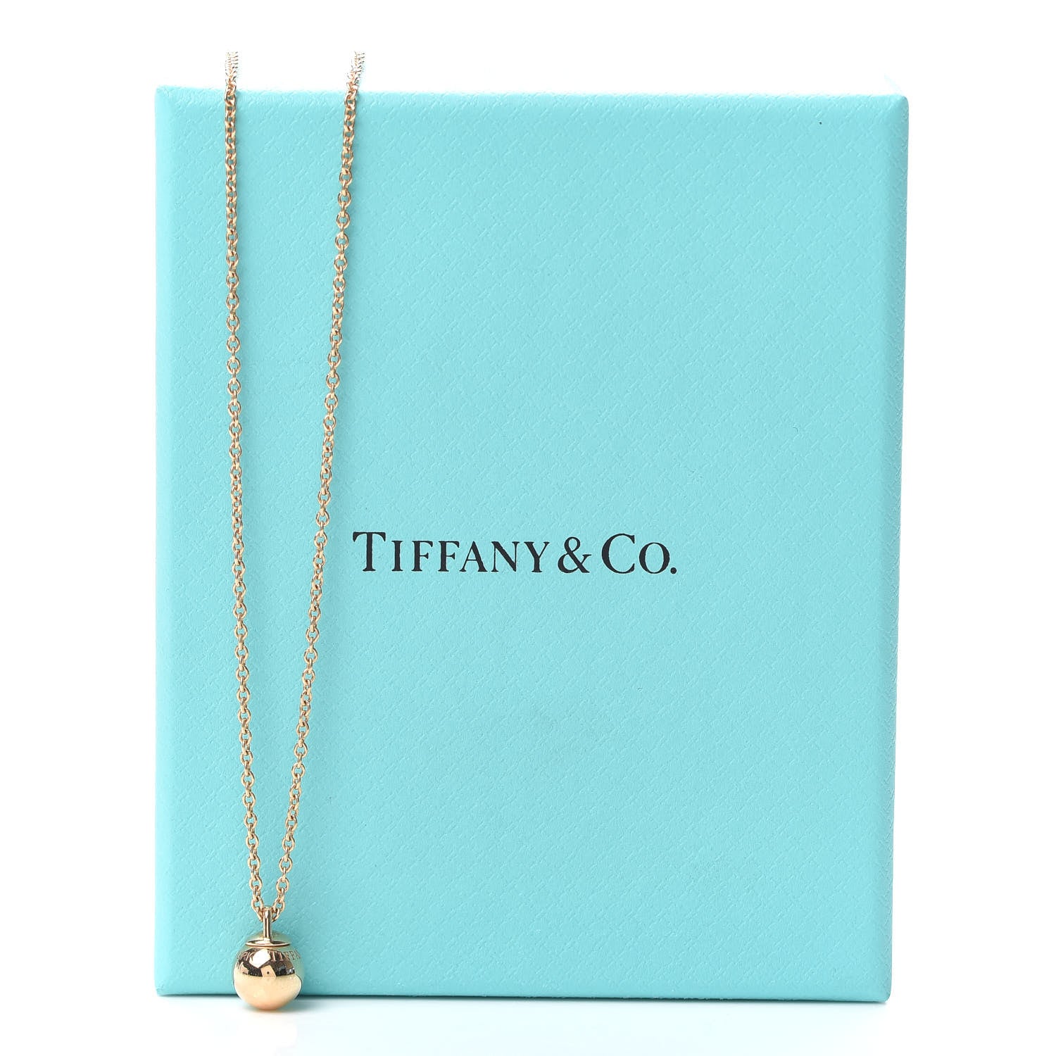 Tiffany 18K Rose Gold 8mm HardWear Ball Pendant Necklace 695969