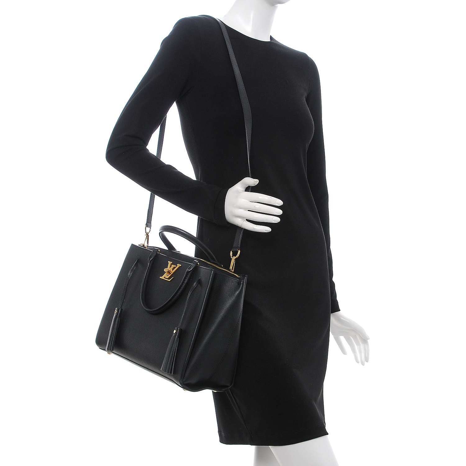 Louis Vuitton Calfskin Lockmeto Black 2 of 12