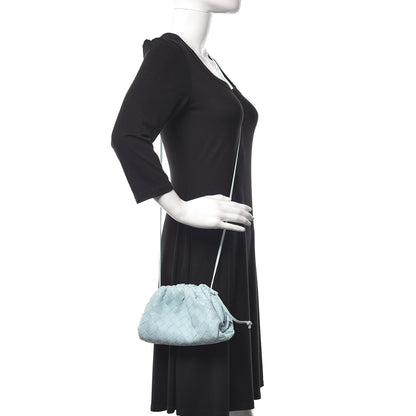 Bottega Veneta Nappa Intrecciato The Mini Pouch Topazio Silver 2 of 9