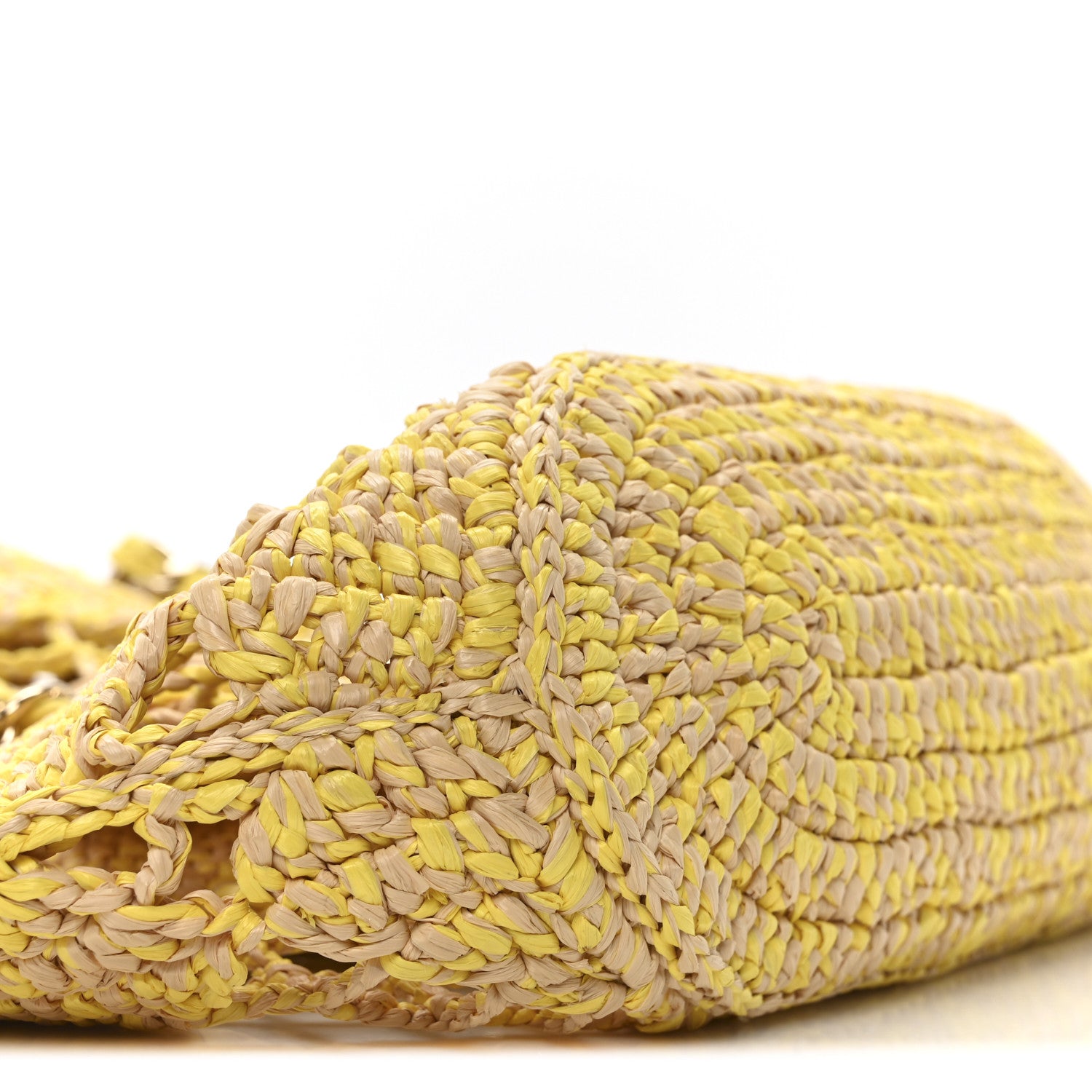Chanel Straw Raffia Tote Beige Yellow 10 of 12