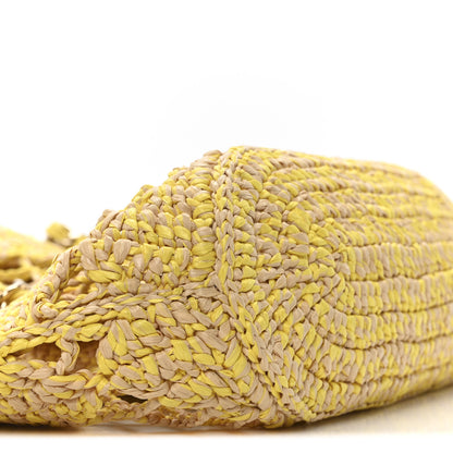 Chanel Straw Raffia Tote Beige Yellow 10 of 12