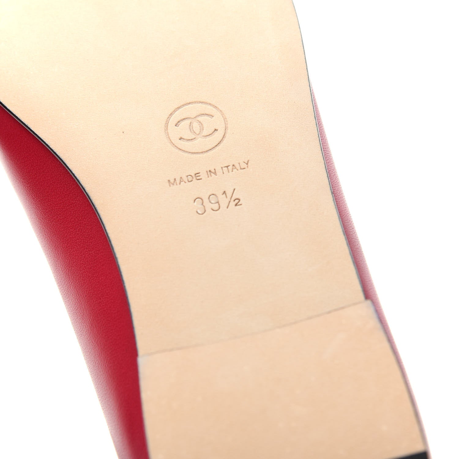 Chanel Lambskin Cap Toe CC Ballerina Flats 39.5 Pink Black 9 of 11
