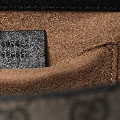 Gucci GG Supreme Monogram Calfskin Small Padlock Shoulder Bag Beige Black Cuir 7 of 16
