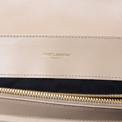 Saint Laurent Calfskin Y Quilted Monogram Medium Loulou Chain Satchel Nude Powder 12 of 12