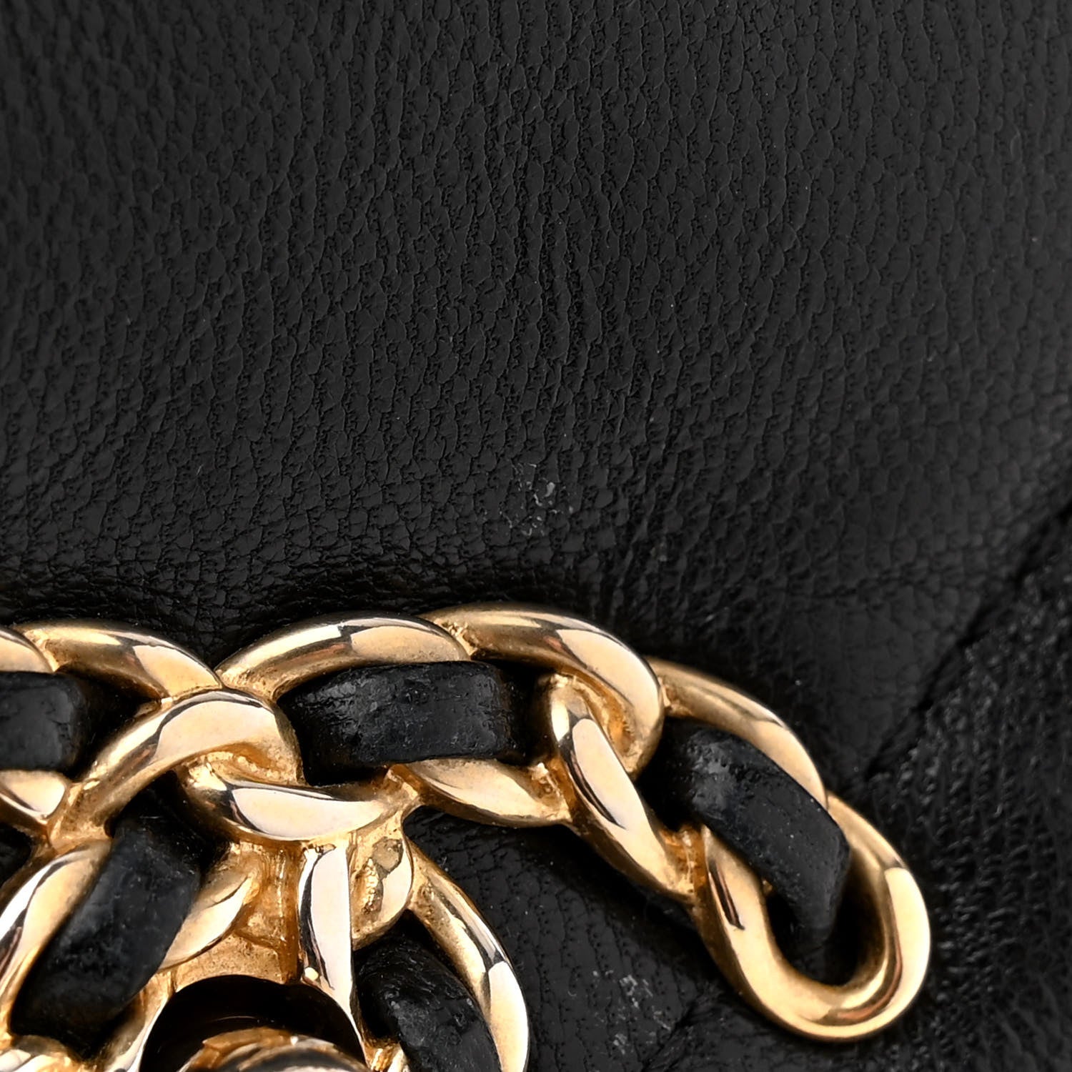 Chanel Shiny Goatskin Quilted Medium Chanel 19 Flap Black 15 of 16